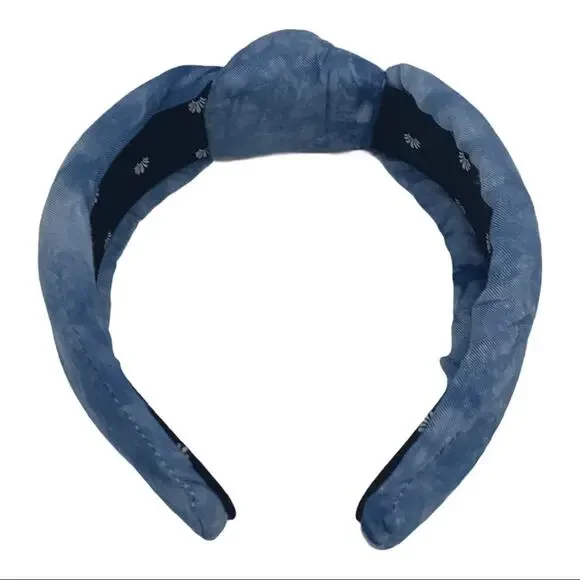 Lele Sadoughi Atlantic Blue Tie-Dye Knotted Headband New